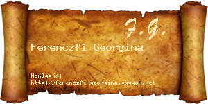 Ferenczfi Georgina névjegykártya